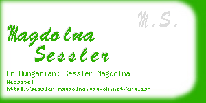 magdolna sessler business card